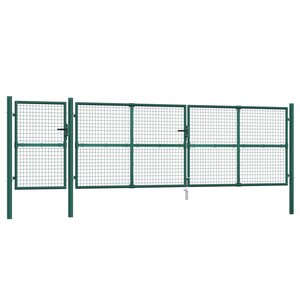 vidaXL Portal de jardin maille vert 500x175 cm acier galvanisé