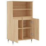 vidaXL Buffet haut Chêne sonoma 60x36x110 cm Bois d'ingénierie