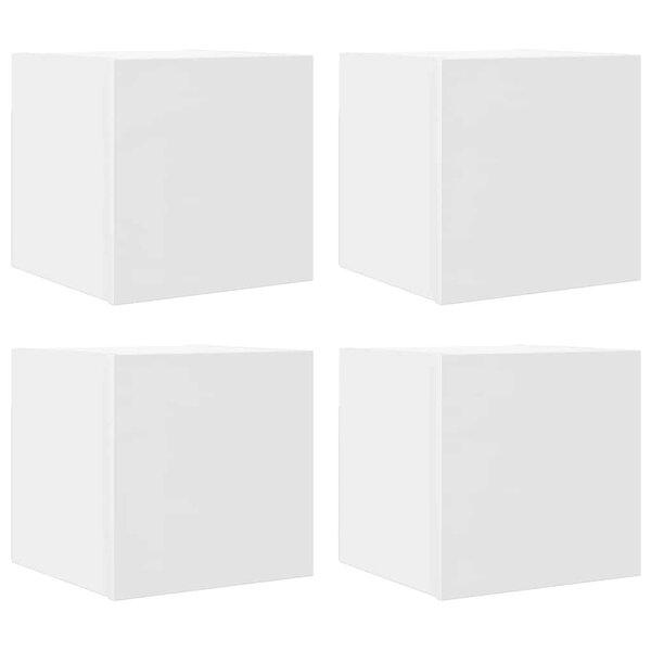 vidaXL Meubles TV muraux 4 Pièces Blanc 30 5x30x30 cm
