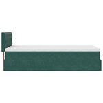 vidaXL Lit ottoman avec matelas et LED Vert foncé 80x200cm velours