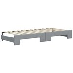 vidaXL Lit de jour avec gigogne et matelas gris clair 80x200 cm tissu