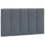 vidaXL Cadre de lit sans matelas Hanko gris foncé 90x190 cm velours
