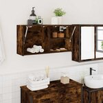 vidaXL Armoire murale de bain chêne fumé 80x25x40 cm bois d'ingénierie