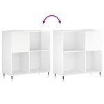vidaXL Armoire à disques blanc brillant 84 5x38x89cm bois d'ingénierie