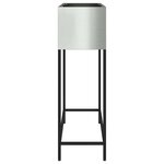 vidaXL Bac de jardin surélevé Argent 100 x 26 x 82 cm Acier galvanisé