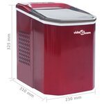 vidaXL Appareil à glaçons Rouge 1 4 L 15 kg / 24 h