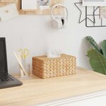 vidaXL Housses de boîte à tissues 2 Pièces Jacinthe d'eau Naturel