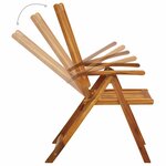 vidaXL Chaises pliantes 6 pièces avec coussins en bois d'acacia massif
