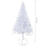 vidaXL Arbre de Noël artificiel avec support 150 cm 380 branches