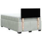 vidaXL Sommier à lattes de lit et matelas Gris clair 120x200cm Velours