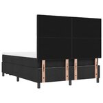 vidaXL Lit Box Spring avec Matelas & Banc Noir 160x200 cm Tissu
