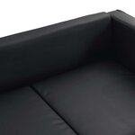 vidaXL Canapé à 3 places cuir artificiel noir