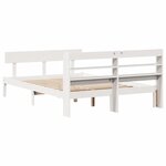 vidaXL Cadre de lit sans matelas blanc 160x200 cm bois de pin massif