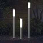 vidaXL Ensemble de 3 lampes de jardin étanches Acier inoxydable