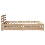 vidaXL Cadre de lit avec tiroirs sans matelas 120x190 cm
