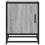 vidaXL Tables de chevet 2 Pièces sonoma gris bois d'ingénierie et métal