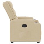 vidaXL Fauteuil inclinable Crème Tissu
