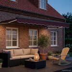 vidaXL Store rétractable manuel avec LEDs 3 5 x 2 5 m
