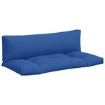 vidaXL Coussins de palette lot de 2 bleu tissu