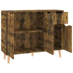 vidaXL Buffet chêne fumé 90x30x72 cm bois d'ingénierie