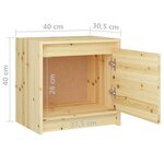 Vidaxl table de chevet 40x30 5x40 cm bois de sapin massif