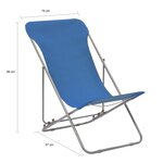 vidaXL Chaises de plage pliables 2 Pièces Acier et tissu oxford Bleu