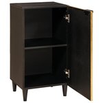 vidaXL Buffet Noir et or 40 x 33 x 75 cm bois de manguier massif