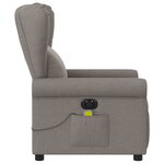 vidaXL Fauteuil de massage inclinable électrique Taupe Tissu