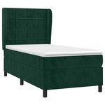 vidaXL Sommier à lattes de lit avec matelas Vert foncé 100x200 cm