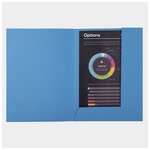 Paquet de 50 chemises 2 rabats ROCK''S 210 - 24x32cm - Bleu x 5 EXACOMPTA