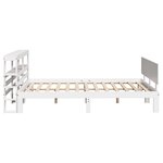 vidaXL Cadre de lit avec tête de lit blanc 140x200 cm bois pin massif