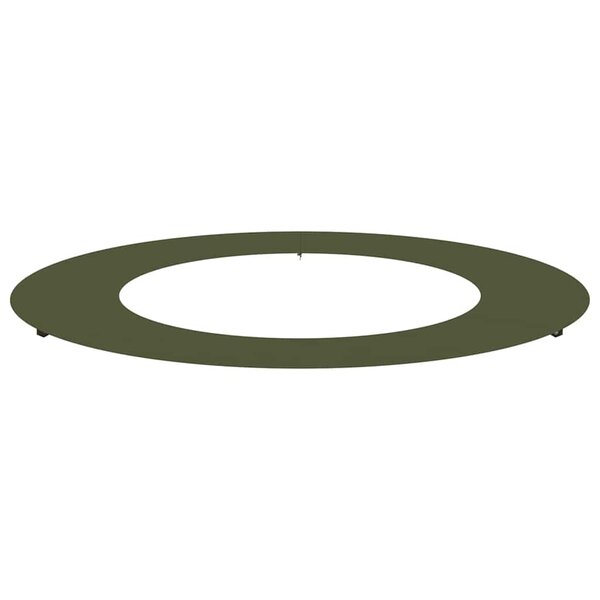 vidaXL Anneau d'arbre plat Vert olive Ø50 / 80 cm Acier