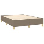 vidaXL Sommier à lattes de lit avec matelas Taupe 140x190 cm Tissu