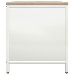 vidaXL Étagère à bois de chauffage avec plateau en bois blanc