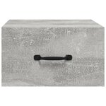 vidaXL Tables de chevet murales 2 Pièces Gris béton 35x35x20 cm