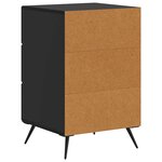 vidaXL Cabinet de chevet Noir 43 x 41 x 66 5 cm Bois d'ingénierie