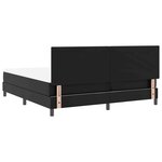 vidaXL Lit à ressorts avec matelas noir  super king  en simili cuir