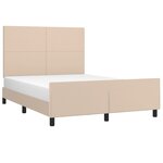 vidaXL Cadre de lit sans matelas cappuccino 140x190 cm similicuir
