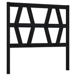 vidaXL Tête de lit Noir 81x4x100 cm Bois massif de pin