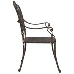 Chaises de jardin vidaXL 2 Pièces en aluminium coulé bronze