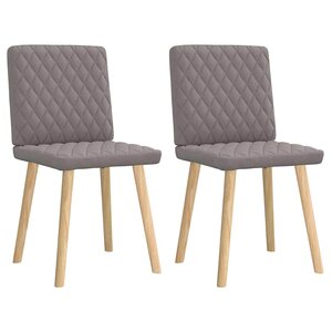 vidaXL Chaises à manger lot de 2 taupe tissu