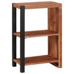 vidaXL Bibliothèque Marron  Noir 50 x 30 x 75 cm Bois d'Acacia Massif