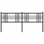 vidaXL Tête de lit de remplacement métal noir 193 cm