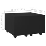 vidaXL Table basse noir 60x60x38 cm bois d'ingénierie