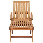 vidaXL Chaises longues lot de 2 avec table Bois de teck solide