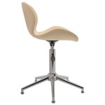 vidaXL Chaise pivotante de salle à manger Crème Velours