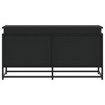 vidaXL Boîte de rangement avec couvercle noir bois d'ingénierie