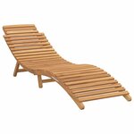 vidaXL Transat Marron 184 x 55 x 59 cm Bois de teck massif