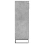vidaXL Armoire à chaussures Gris béton 40x36x105 cm Bois d'ingénierie