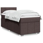 vidaXL Sommier à lattes de lit avec matelas Marron foncé 90x190 cm